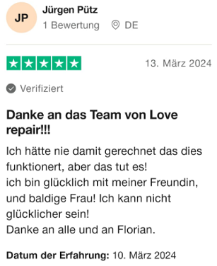 Verifizierte Kundenbewertung